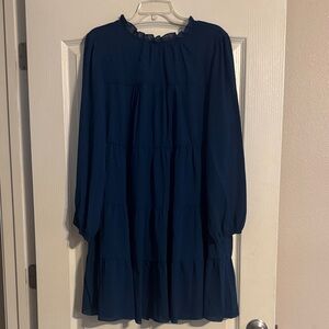 Chic Navy Tiered Dress